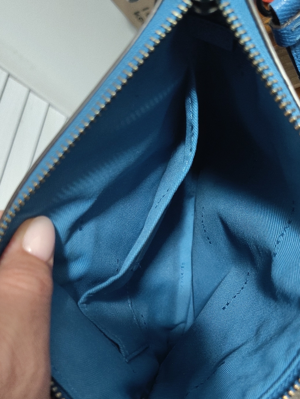 Coach Blue Crossbody Leather Bag - Picture 5 of 8